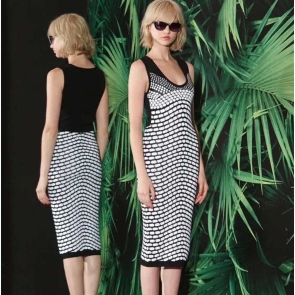 Nicole Miller Artelier Knit Bodycon Dress Size XS